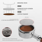 Espresso Puck Screen-58.5 mm-titanium plated black