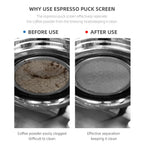 Espresso Puck Screen-58.5 mm-titanium plated black