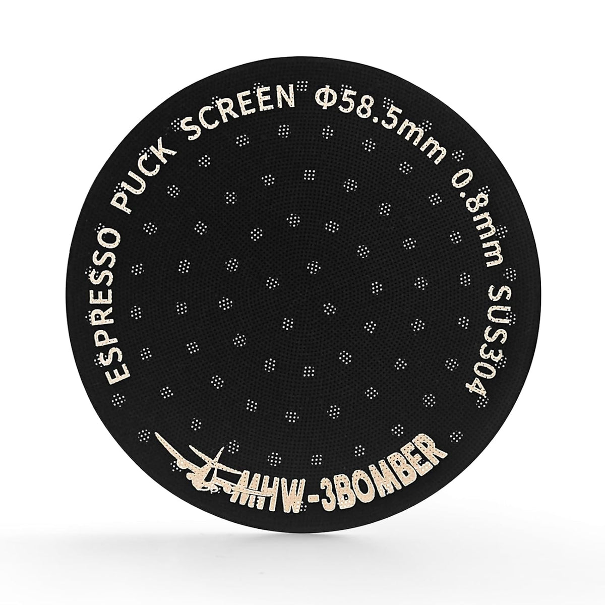 Espresso Puck Screen-58.5 mm-titanium plated black