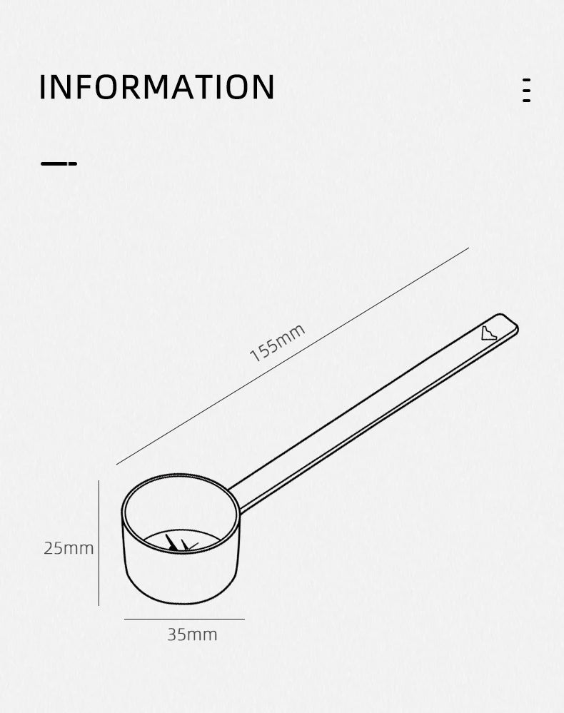 Long Measuring Spoon-stainless steel-silver spot-8g